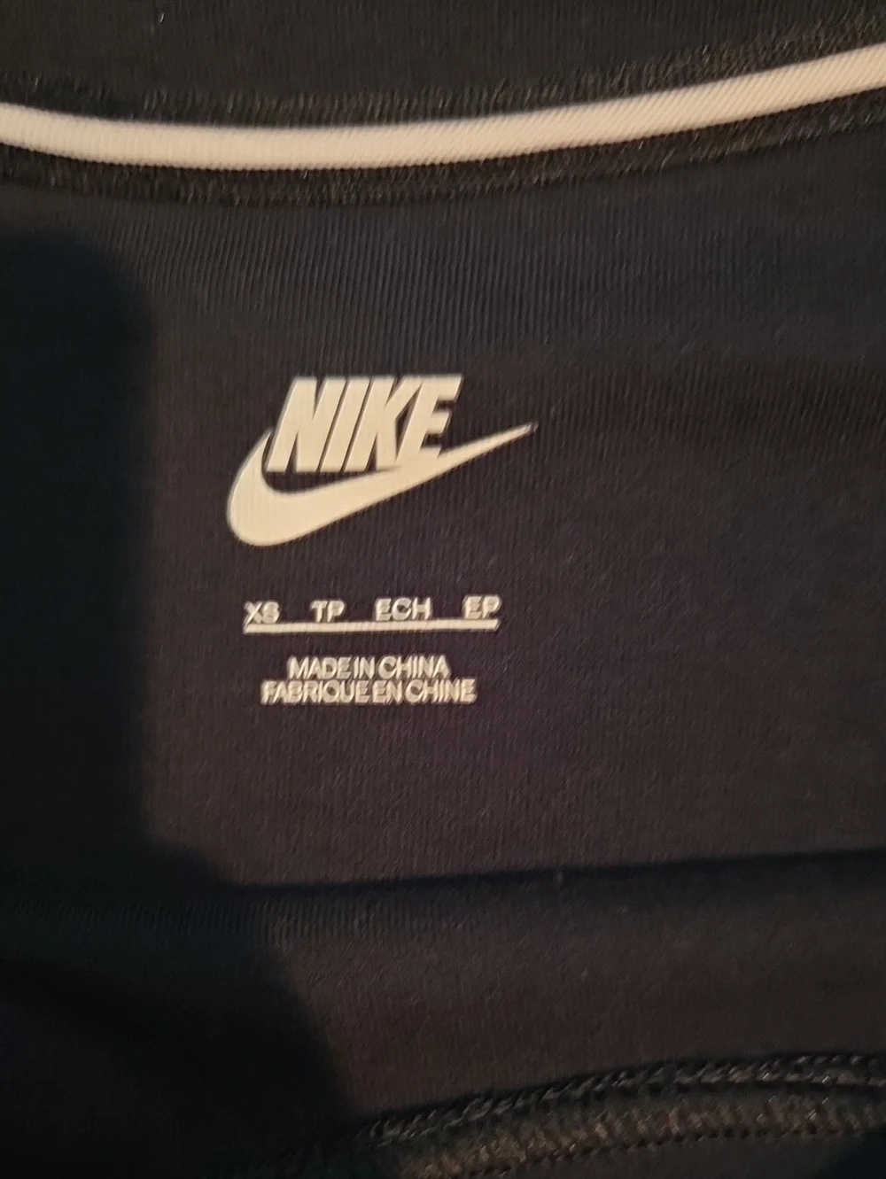 Nike Black Long Sleeve Metallic Logo Top